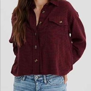 American Eagle Outfitters Cropped Flannel